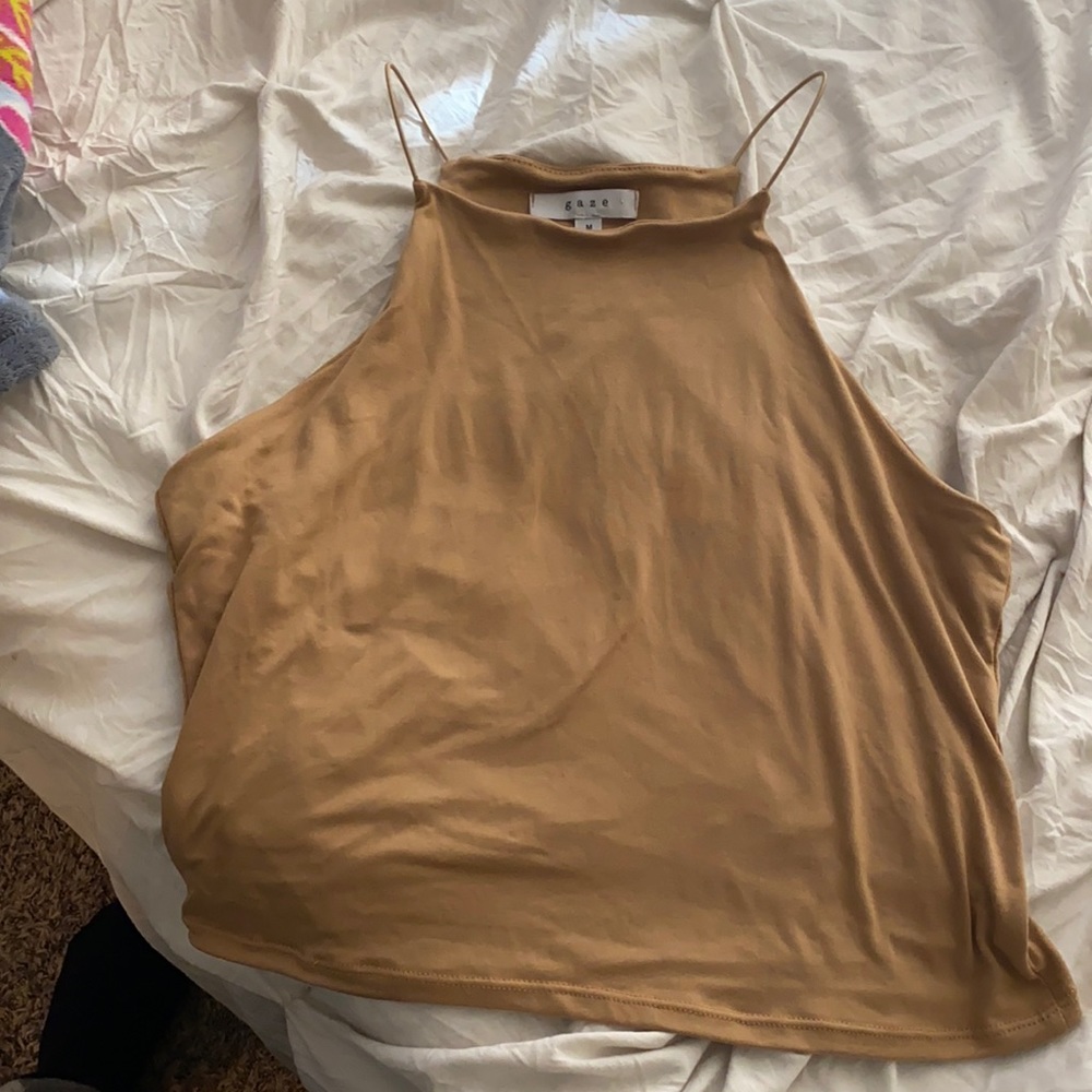 Suede nude shirt. Gaze Medium